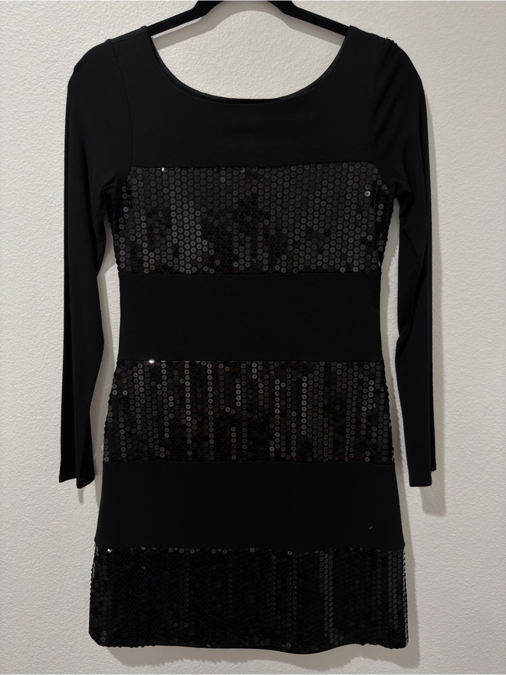 Black sequins dress